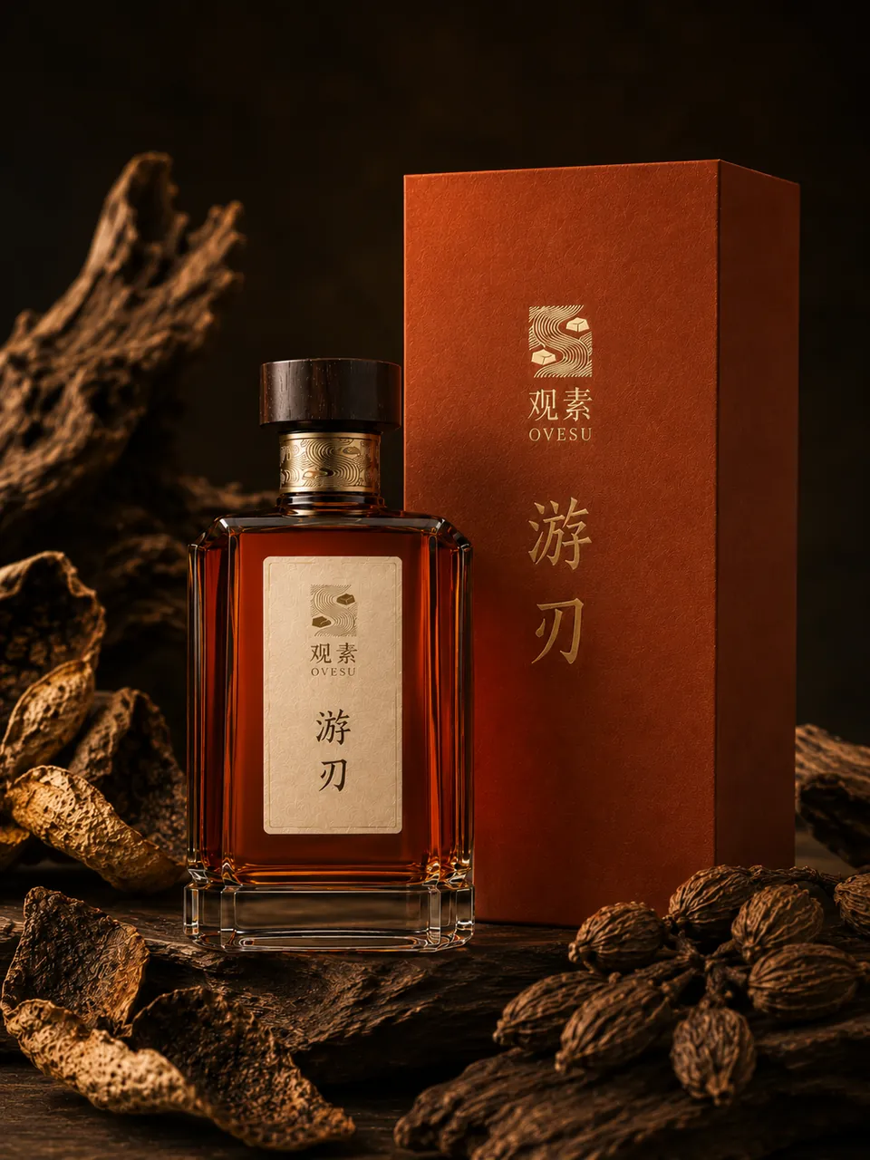 游刃瓶身与礼盒陈列